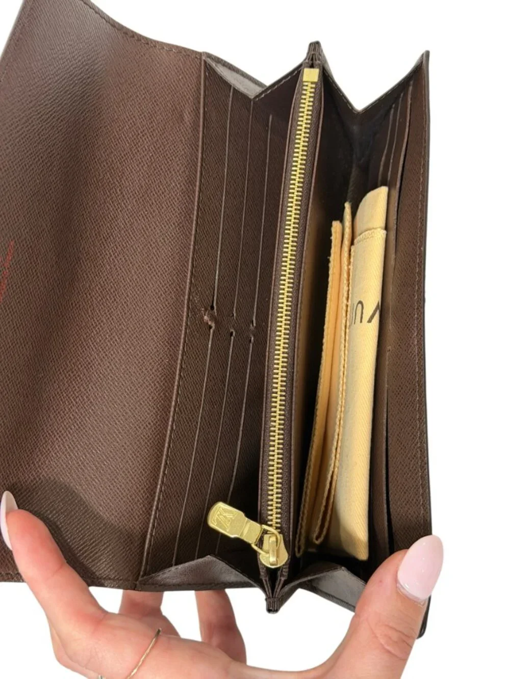 Louis Vuitton 2020 France Brown Damier Sarah Flap Wallet AS IS